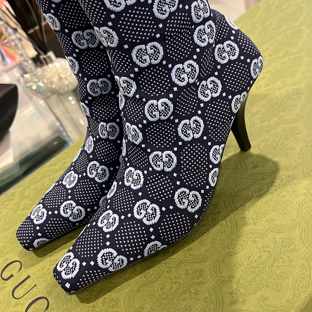 🔥🔥🔥Authentic Gucci Tech.GG Jersey Tom H175 over knees boots - Picture 12 of 17